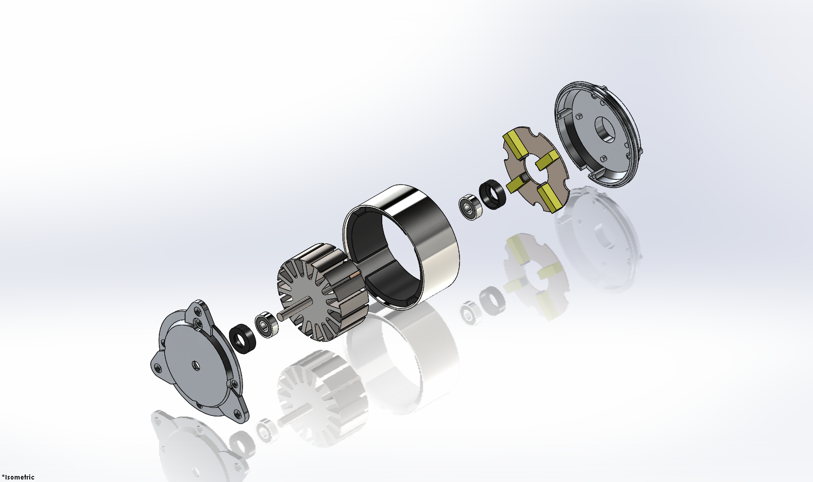 12V 30A直流电机三维